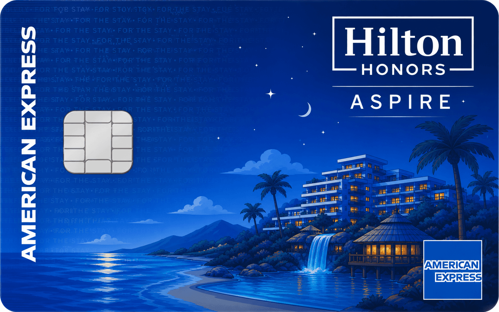 Illustrated Hilton Honors Aspire American Express card